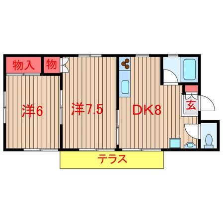 コーポきたならの物件間取画像